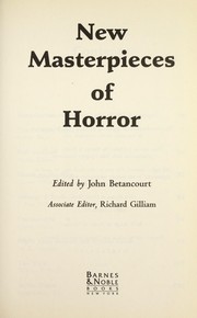 Cover of: New Masterpieces of Horror