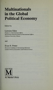 Cover of: Multinationals in the global political economy