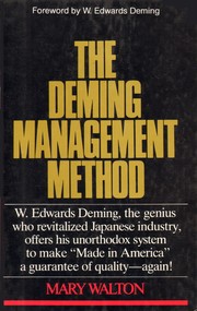 Cover of: The Deming management method by Mary Walton