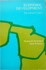 Cover of: Economic development : the cultural context