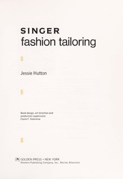 Cover of: Singer Fashion Tailoring