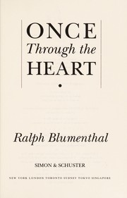 Cover of: Once through the heart
