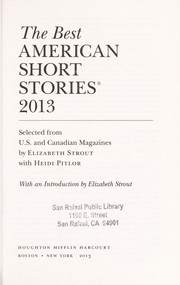 Cover of: The Best American Short Stories 2013