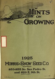Cover of: Hints on growing: 1925