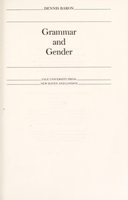 Cover of: Grammar and gender