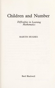 Cover of: Children and number : difficulties in learning mathematics
