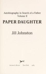 Cover of: Paper daughter