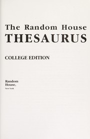 Cover of: The Random House thesaurus