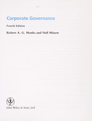 Corporate governance by Robert A. G. Monks, Nell Minow