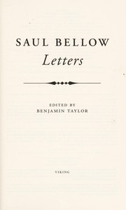 Cover of: Saul Bellow: letters