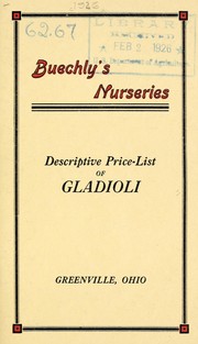 Cover of: Descriptive price list of gladioli