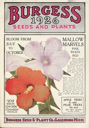 Cover of: Burgess seeds and plants, 1926