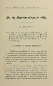 In the Supreme Court of Ohio by Cincinnati Southern Railway Company. Trustees