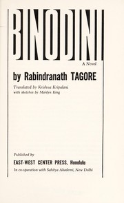 Cover of: Binodini by Rabindranath Tagore