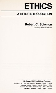 Ethics by Robert C. Solomon
