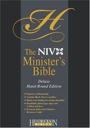 Minister's Bible-NIV-Deluxe by Hendrickson Publishers