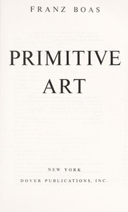 Cover of: Primitive art.