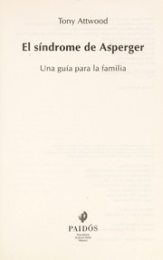 Cover of: El síndrome de Asperger by Tony Attwood