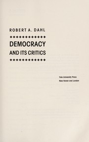 Cover of: Democracy and its critics