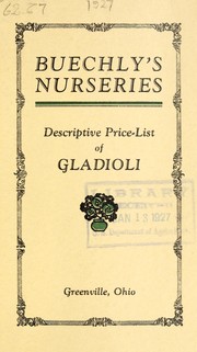 Cover of: Descriptive price list of gladioli