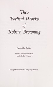 Cover of: The poetical works of Robert Browning.
