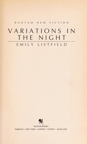 Cover of: Variationsin the night.