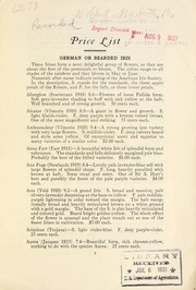 Cover of: German or bearded iris price list