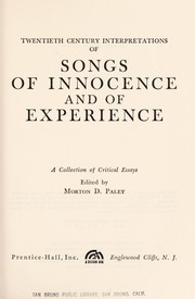 Cover of: Twentieth century interpretations of 'Songs of innocence and of experience': a collection of critical essays