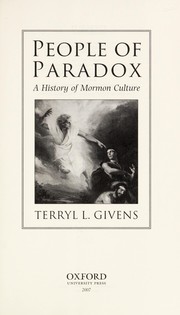 People of paradox by Terryl Givens