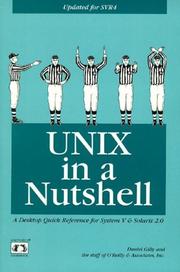 Cover of: UNIX in a nutshell by Daniel Gilly
