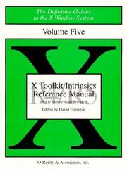 Cover of: X Toolkit Intrinsics Reference Manual by by the staff of O'Reilly and Associates, Inc.