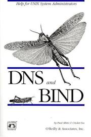 Cover of: DNS and BIND in a nutshell