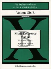 Cover of: Motif Reference Manual