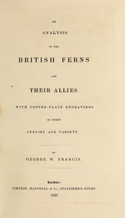 Cover of: An analysis of the British ferns and their allies