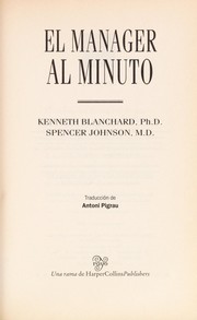 Cover of: El manager al minuto by Kenneth H. Blanchard
