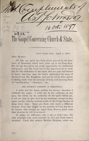 Cover of: The Gospel concerning church & state