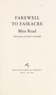 Cover of: Farewell to Fairacre