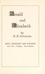 Cover of: Gerald and Elizabeth