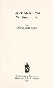 Cover of: Barbara Pym : writing a life