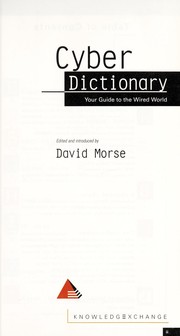 Cyber dictionary by Morse, David.