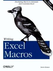 Cover of: Writing Excel macros
