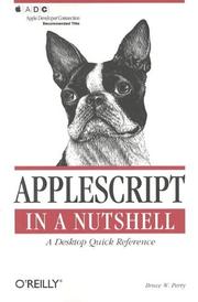 Cover of: AppleScript in a nutshell by Bruce W. Perry