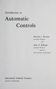 Introduction to automatic controls by Howard L. Harrison