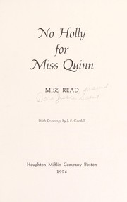 Cover of: No holly for Miss Quinn