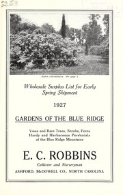 Cover of: Wholesale surplus list for early spring shipment: 1927
