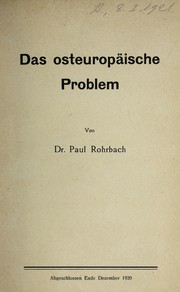 Cover of: Das osteuropa ische Problem
