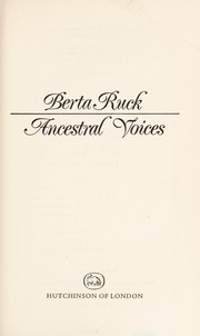 Cover of: Ancestral voices.