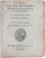 Cover of: Discourse on the method of rightly conducting the reason, and seeking truth in the sciences. by René Descartes