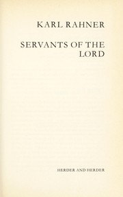 Cover of: Servants of the Lord.
