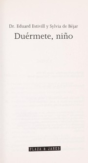 Cover of: Duérmete, niño